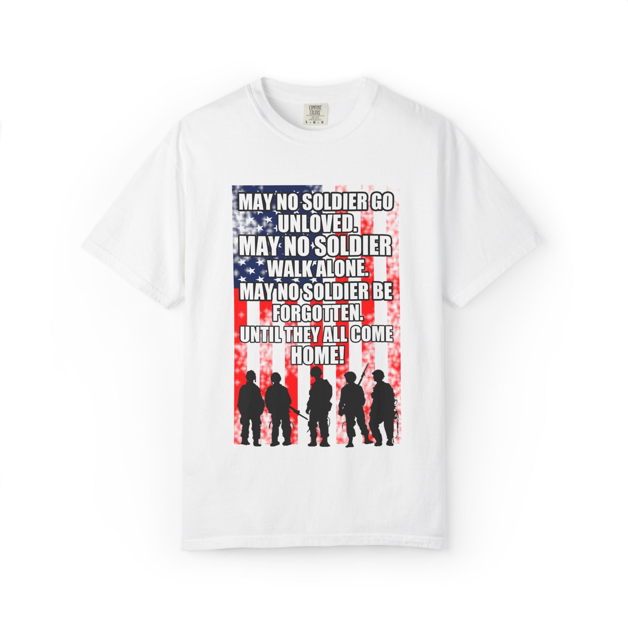 Patriotic T-shirt for Veterans, Memorial Day, Independence Day, Military Support, Casual Wear, Unisex Tee